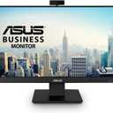 ASUS BE24EQK 24 Business Monitor with 1080P Full HD IPS, Eye Care, DisplayPort HDMI, Frameless, Built-in Adjustable 2MP Webcam, Mic Array, Stereo Speaker, Video Conference,Black