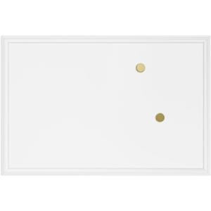 U Brands Farmhouse Magnetic Dry Erase Board White Board, 24" x 18", White Wood Style Frame, Includes 2 Magnets