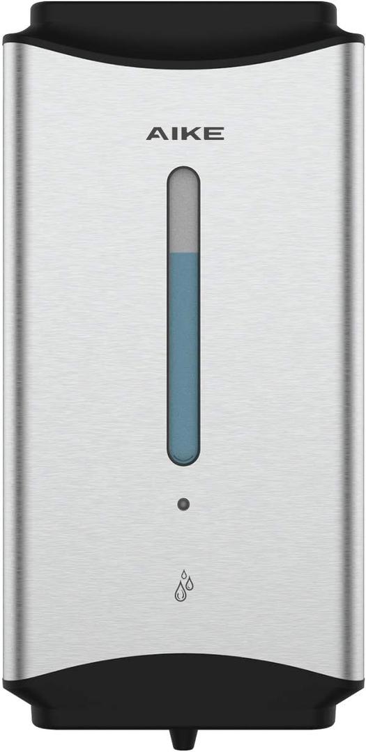 AIKE Automatic Soap Dispenser Commercial Wall Mounted Liquid Dispenser Brushed Stainless Steel Finish 1100ml Large Capacity