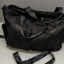 Travel Duffle Bag, Weekender Travel Bag Men Small Gym Bag for Women, Hospital Bag for Labor and Delivery, Overnight Bag Luggage Bag with Trolley Sleeve, Airplane Travel Essentials for Flying(Black)