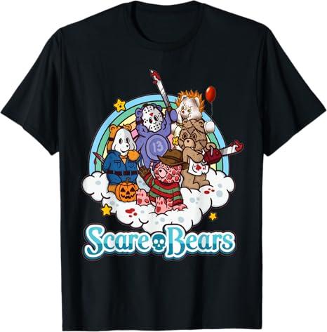 Scare Bears Halloween Party Scary T-Shirt, Black