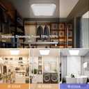Rechargeable Motion Sensor Closet Light with Remote, Wireless Battery Operated Ceiling Light Magnetic Mount, Rechargeable LED Shower Light No Wiring for Indoor, Shower, Stairs, Hallway, Porch - 2 Pack