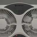 Comfort Zone Window Fan for Bedroom, 9 inch 3 Speed Dual Fans with Auto-Locking Expanders, 3 Modes (Cool, Circulate, Exhaust), Remote Control, Fabric Cover plus Bug Screen, White
