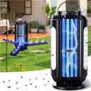 CXRUY Bug Zapper, Mosquito Zapper Outdoor Indoor Solar Powered, Battery Powered Cordless Zapper with LED Light, Cordless Zapper for Patio, Camping, Outdoor, Indoor
