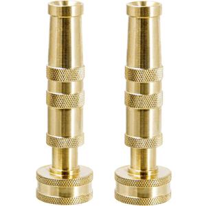 Twinkle Star Heavy-Duty Brass Adjustable Twist Hose Nozzle, 2 Pack, TWIS3432