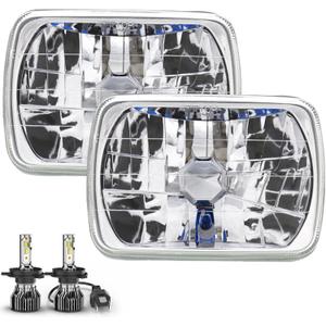 H6054 5x7 7x6 Headlights Assembly for Off-road Compatible with Jeep Wrangler YJ 1986 1987 1988 1989 1990 1991 1992 1993 1994 1995 Cherokee XJ, DOT Approved Headlamp High Low Beam, 6000K White