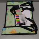 Kids Travel Tray, Car Seat Tray for kids Travel, Toddler Road Trip Essentials With Drawing Kit, Toddler Lap Desk Organizer for Car, Carseat Table for Airplane (Green)