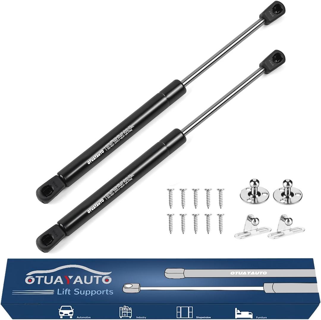 OTUAYAUTO 12 inch Gas Struts - 133N/30Lbs Universal Lift Support - Gas Shocks for Tool Box Shock, Truck Cap Strut, Hydraulic Door Hinge, Cabinet Gas Strut, RV Door Strut