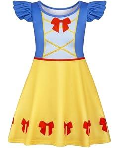 Girls Kawaii Dress Princess Short Sleeves Skirt Princess Dress for Girls to Wear, Size 130 