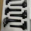 Ignition Coil UF553 & Spark Plug for Ford Lincoln Mazda Mercury Edge Flex Fusion Taurus MKS MKT MKX MKZ 6 CX9 Sable 3.5L 3.7L V6, High Performance Coil Pack Replacement 7T4E-12A375ED, Set of 6