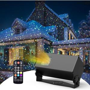 AIRIVO Outdoor Laser Lights Projector, 5 Color Motion Firefly Lights Star Show Projection Light, Christmas Projector Light with Remote Control for Holidays Halloween Decoration Home, Garden, Patio