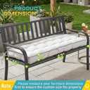 Outdoor Bench Cushion, Tufted Patio Seat Pad for Garden Bench, Porch Swing, Indoor/Outoor Furniture (Cream, 42X16X4)