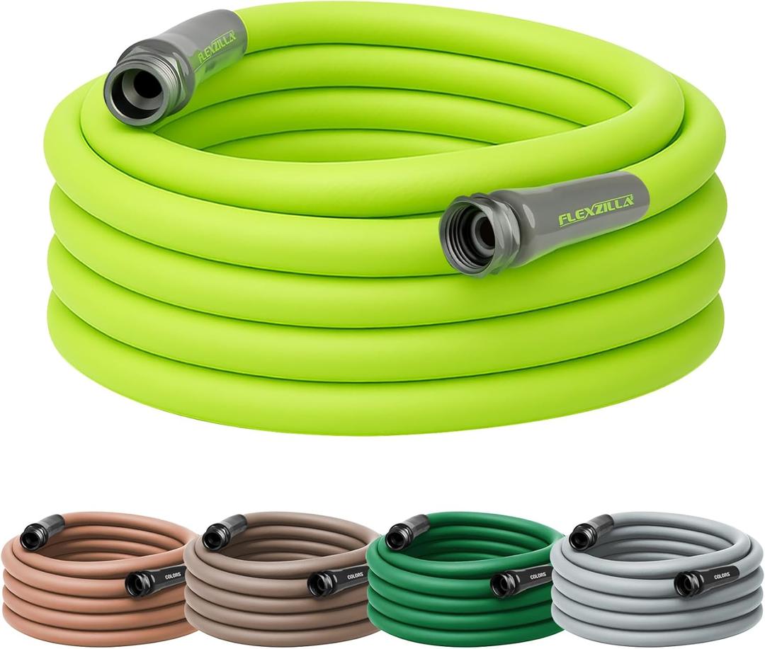 Flexzilla Garden Hose 5/8 in. x 50 ft., Lightweight All-Weather Water Hose, Durable and Flexible, Leak-Free Connections (Chartreuse)