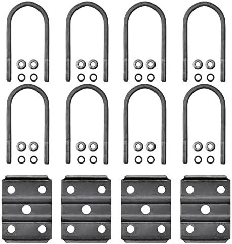 SPARKWHIZ Trailer U Bolt Kit 7 inch for 5,200-7,000 lb Trailer Axle, 3" Round Axle, 1/2” Diameter, 2" Thread Pitch, 2 Pack