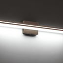 SineRise LED Modern Bathroom Vanity Light Fixtures (32-Inch, 3000K/4000K/6000K, Dimmable), Brown Wood Painted Modern Acrylic Bathroom Wall Lighting Fixtures Over Mirror