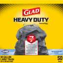 Glad ForceFlex Heavy Duty Trash Bags With Clorox, Mountain Air, 30 Gal, 50 Ct (Package May Vary)