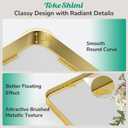 TokeShimi 48x24 Brushed Gold Bathroom Mirror for Over Sink,Bathroom Mirror Rectangle with Tempered Glass,Vanity Mirror with Aluminum Frame(Horizontal/Vertical)