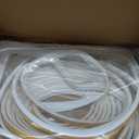2 Rolls Adhesive Backed Fire/Smoke Gasket Seal with Groove, Flexible Silicone Gasket Smoke Seal for Door Window Fireplace Commercial Weather Stripping (0.5" W X 0.25" H X 20' L,White)