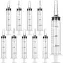 10 Pack Plastic Syringe Liquid Measuring Syringes Without Needle for Epoxy Resin, Craft, Scientific Labs, Feeding Pets Animals, Oil or Glue Applicator (30 ML)