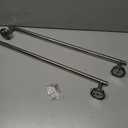 Cilee 2 Pieces Polished Chrome Bathroom Towel Bar, 24 Inch Double Towel Racks,Bathroom Towel Holder Towel Bar for Bathroom Stainless Steel Wall Mount