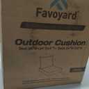 Favoyard Outdoor Seat Cushion Set 24 x 24 Inch Water-Resistant & Fade-Resistant Patio Furniture Cushions with Removable Cover Deep Seat & Back Cushion with Tie Straps for Chair Sofa