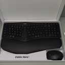 Nulea KM75 Advanced Ergonomic Wireless Keyboard and Mouse Combo, Comfortable Natural Typing, Palm Rest, Multi-Device (Bluetooth, 2.4G, Wired), Rechargeable, for Multi-OS, Windows, Mac, Android(Black) (A-Black)