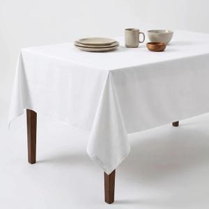Urban Villa Tablecloth White Table Cloth Tabletop Cover Kitchen Dining Tablecloth 85% Cotton 15% Polyester Great for Parties Wedding Holiday Dinner Rectangle 60x84 Inches 6-8 Seat Table Cloth