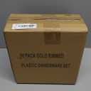 Fall Thanksgiving Disposable Plastic Plates Set for Guests Wildflower Pomegranate Chinoiserie Embossed Vintage Dessert Tableware for Autumn Wedding Party Dinnerware Supplies(50 Pcs)