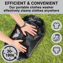 Travel Washing Machine & Retractable Clothesline - Hand Washing Machine & Portable Clothes Washer - Durable Travel Laundry Wash Bag & Camping Washing Machine - Portable Manual Clothes Washer