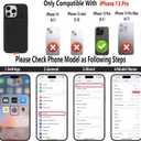 GUERNICA for iPhone 13 Pro (6.1") Case Wallet with Card Holder, RFID Blocking Leather Protection, Shockproof Women Men Phone Case for Apple 13 Pro, Black