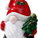 Tetaybon Christmas Gnomes 5.5" Xmas Tree Statues Figurines Decors Handmade Elf Scandinavian Tomte Gnome Statue for Decor Gift - Christmas' Party Home Figurine Decorations