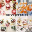 3.15 Inch DIY Craft Christmas Stuffing Balls, 10-Pack Clear Plastic Ornaments, 80mm Clear Plastic Refillable Decorative Balls, Christmas House Decoration, Christmas Tree Decoration,Gold, 80mm