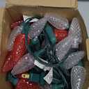 Wintergreen Lighting C7 OptiCore Commercial Red and Cool White Christmas Lights - LED Christmas String Lights, Outdoor Christmas Holiday Lights; Green Wire (50 Lights, 50 ft)