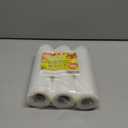 Vacuum Sealer Bags - 8" x 20' (3 Rolls) - Commercial Grade Sous Vide & Food Saver Rolls, Reusable & Resizable, Puncture Protected, Ideal for Cooking & Freezer Storage