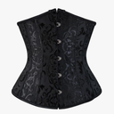 Zhitunemi Women's Lace Up Boned Jacquard Brocade Waist Training Underbust Corset M