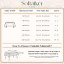 Softalker Blue Tablecloths Rectangular 84x60 inch Linen Textured Table Cloth Waterproof, Stain and Wrinkle Resistant, Outdoor Table Cloth for 6 Foot Rectangle Tables Decor for Party Holiday Birthday