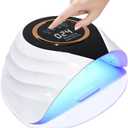 UV LED Nail Lamp, 268W Fast Dryer Nail Curing Light with 66 LEDs Auto Sensor, Portable Handle Nail Dryer, 5 Timer Setting, Larger Space