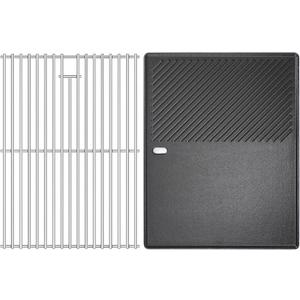 Hisencn 17 Inches Grill Grate and Griddle for Nexgrill Replacement Parts | 1-Pack Stainless Steel Cooking Grate for Nexgrill 4&5 Burner 720-0830H,720-0830X,720-0888S,720-0830D,720-0783C,720-0783E
