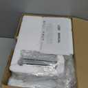 PERMO Set of 2 Classic Rustic Industrial Wall Sconce Lighting Fixture with Flared White Textile Lamp Shade and Chrome Tapered Column Stand, Hardwired, E26 Base