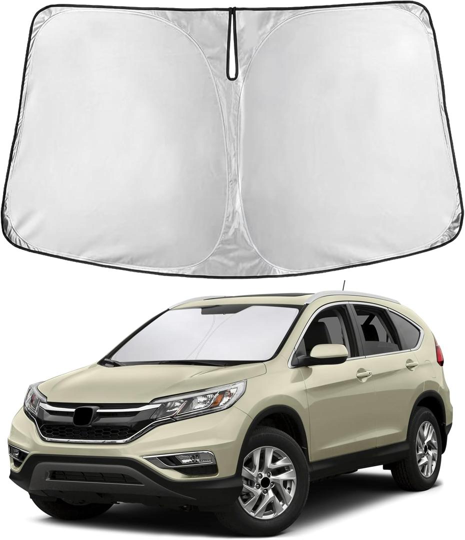 EcoNour Windshield Sunshade Compatible for Honda CR-V 2012-2014 2015 2016, LX, EX, EX-L, Sport, Sport-L, Touring, Sun Visor for Front Window Sun Shade Cover, UV Protector, Car Accessories