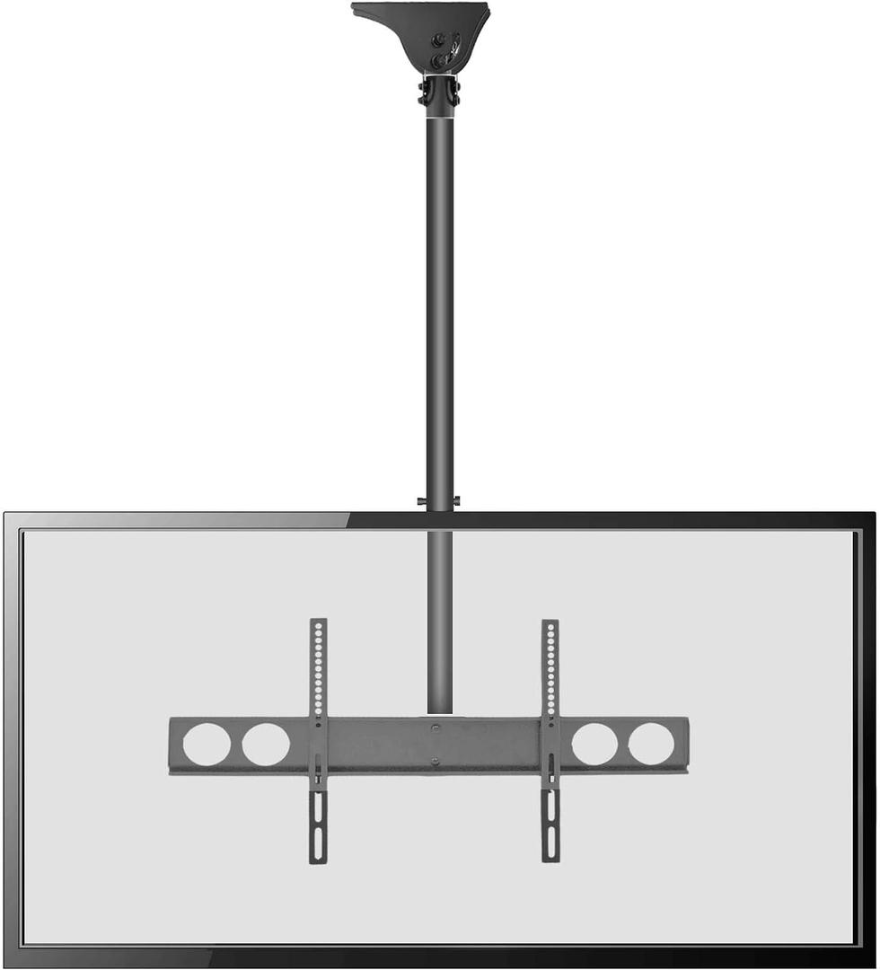 Pyle Adjustable Height TV Ceiling Mount-Tilting Vertical VESA Universal Monitor Mounting Bracket w/ Telescoping Arm, holds 37 to 70 Inch HDTV, LED, Flat Screen Television Up to 50KG or 110lbs PCTVM18