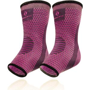 Achilles Tendon Support Brace, Plantar Fasciitis Sock, Ankle Compression Sleeve For Running, Tendonitis and Flat Feet Relief (Unisize, Fuchsia Purple)