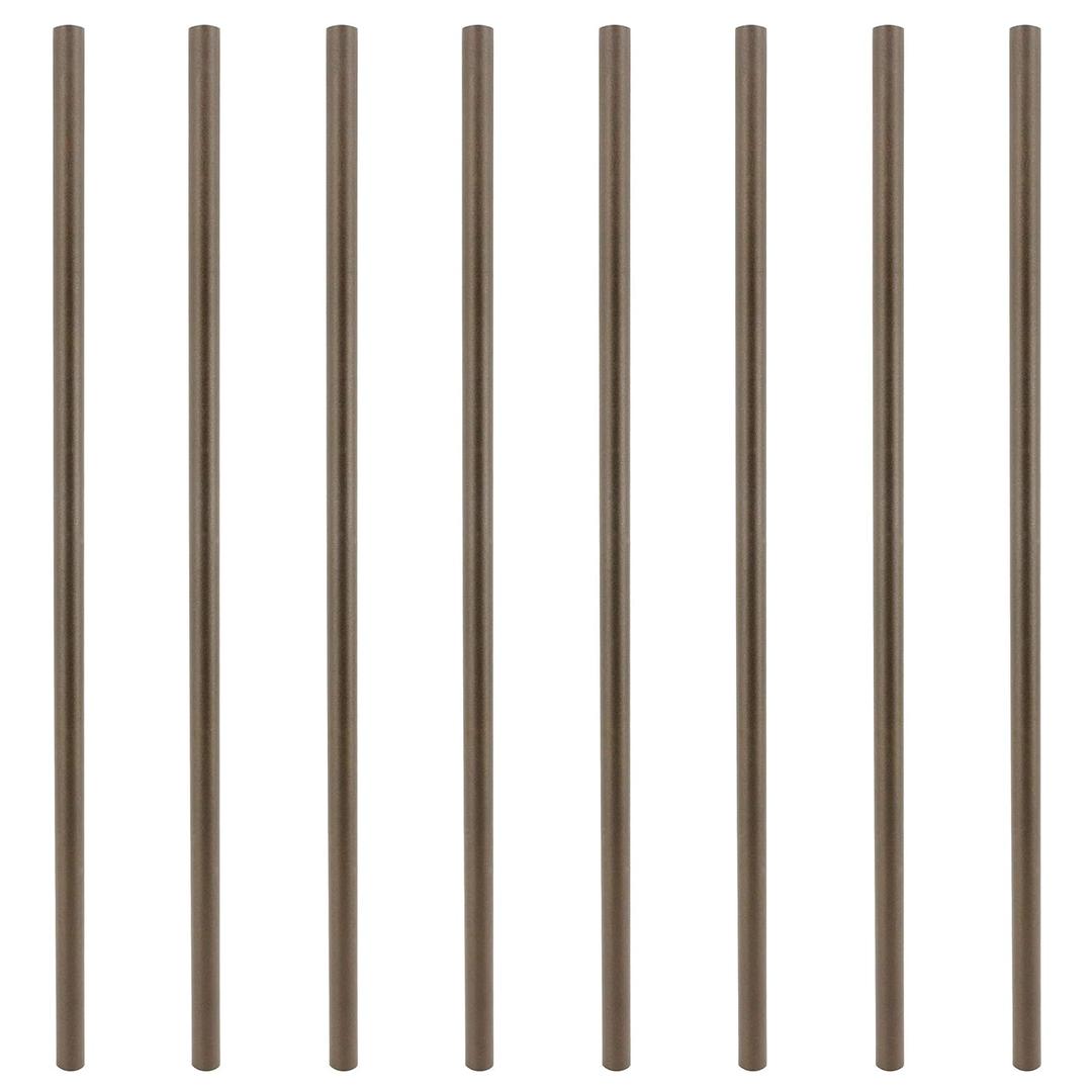 Myard 26 Inches Classic Hollow Round Iron Deck Balusters Furniture for Deck Railing Porch Staircase Banister Balustrade (25pk, Bronze)