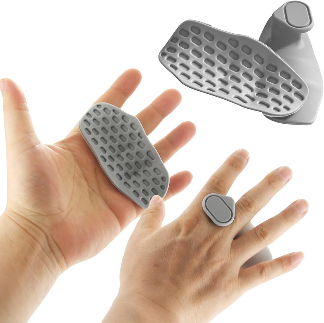 Weight Lifting Grips - Rubber Anti-Slip Workout Grips, Ergonomics Hand Protector Gloves for Gym Training and Exercise, Dumbbell, Bar Pad, Pull Up for Men and Women, No Sweaty (Grey)