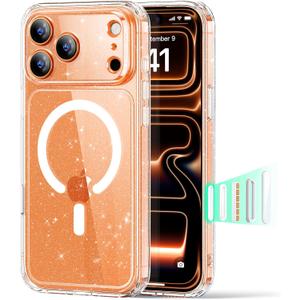 ESR for iPhone 17 Pro Case, Camera Control Cover, Compatible with MagSafe, Shockproof Military-Grade Protection, Magnetic Phone Case for iPhone 17 Pro, Classic Hybrid Case, Clear Shimmer