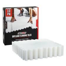 HockeyShot All-Star Dryland Flooring Tiles 10 Pack, 18x18, White - Build Your Own Year-Round Hockey Training Surface,