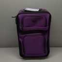 U.S. Traveler Rio Lightweight Softside Rolling Carry-on Suitcase, 2-Wheel Single, Purple