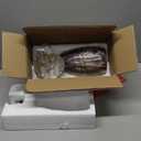 Mini Pendant Lights Kitchen Island,Blown Art Glass Pendant Light Fixtures with Brush Nickel Finish Coffee Brown Hanging Lamp Shade for Kitchen Over Sink,Hallway,Bathroom Dining Room