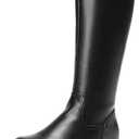 DREAM PAIRS Knee High Boots, Comfortable Chunky Platform Round-Toe Side Zip Boots for Women (10, Black)