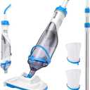 Consciot L2 Pool Vacuum for Above Ground & Inground Pools, Rechargeable Handheld Cleaner with Telescopic Pole, 18.5 GPM Suction, 13.4" Head, 60-Min Runtime, Ideal for Spa & Hot Tub (Blue & White)